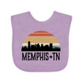 thumbnail image 1 of Inktastic Memphis Tennessee Skyline Retro Sunset Boys or Girls Baby Bib, 1 of 4