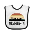thumbnail image 1 of Inktastic Memphis Tennessee Skyline Retro Sunset Boys or Girls Baby Bib, 1 of 4