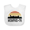 thumbnail image 1 of Inktastic Memphis Tennessee Skyline Retro Sunset Boys or Girls Baby Bib, 1 of 4
