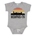 thumbnail image 1 of Inktastic Memphis Tennessee Skyline Retro Sunset Boys or Girls Baby Bodysuit, 1 of 5