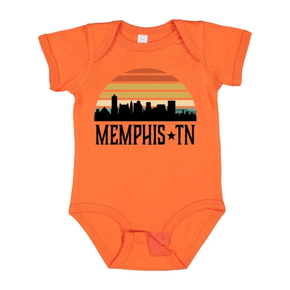 Inktastic Memphis Tennessee Skyline Retro Sunset Boys or Girls Baby Bodysuit