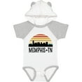 thumbnail image 1 of Inktastic Memphis Tennessee Skyline Retro Sunset Boys or Girls Baby Bodysuit, 1 of 5