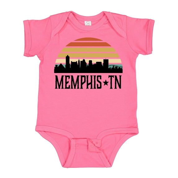 Inktastic Memphis Tennessee Skyline Retro Sunset Boys or Girls Baby Bodysuit