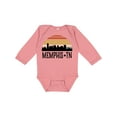 thumbnail image 1 of Inktastic Memphis Tennessee Skyline Retro Sunset Boys or Girls Long Sleeve Baby Bodysuit, 1 of 5