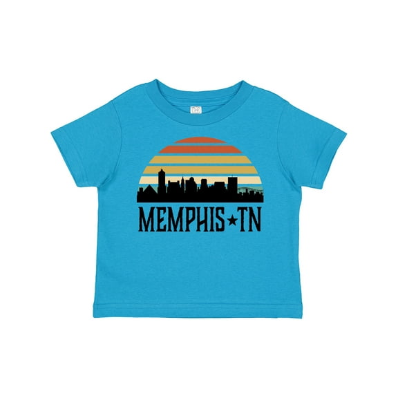 Inktastic Memphis Tennessee Skyline Retro Sunset Boys or Girls Toddler T-Shirt