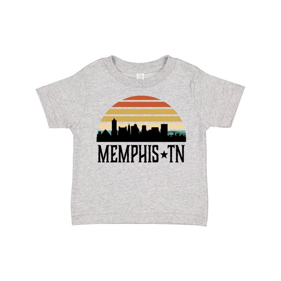 Inktastic Memphis Tennessee Skyline Retro Sunset Boys or Girls Toddler T-Shirt