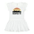 thumbnail image 1 of Inktastic Memphis Tennessee Skyline Retro Sunset Girls Baby Dress, 1 of 5