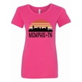 thumbnail image 1 of Inktastic Memphis Tennessee Skyline Retro Sunset Women's T-Shirt, 1 of 5