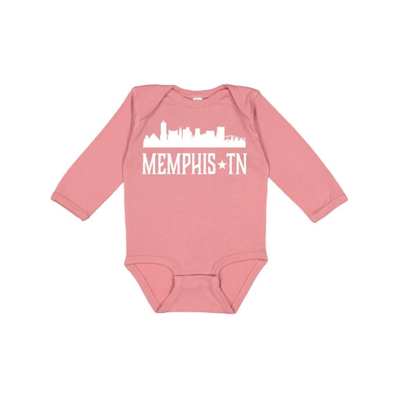 Inktastic Memphis Tennessee Skyline TN Cities Boys or Girls Long Sleeve Baby Bodysuit
