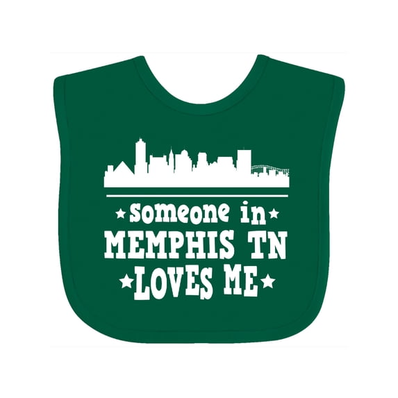 Inktastic Memphis Tennessee Someone Loves Me Skyline Boys or Girls Baby Bib