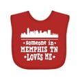 thumbnail image 1 of Inktastic Memphis Tennessee Someone Loves Me Skyline Boys or Girls Baby Bib, 1 of 4
