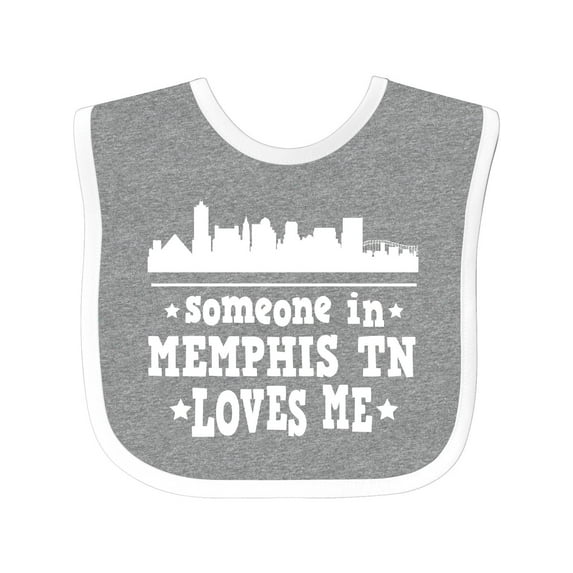 Inktastic Memphis Tennessee Someone Loves Me Skyline Boys or Girls Baby Bib
