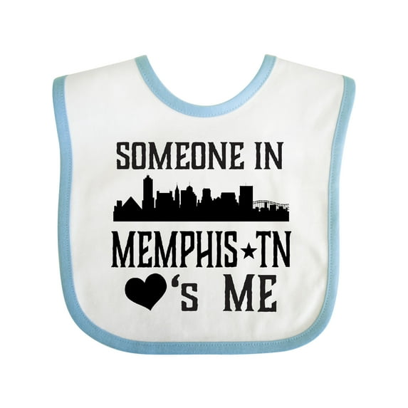Inktastic Memphis Tennessee Someone Loves Me Skyline Boys or Girls Baby Bib