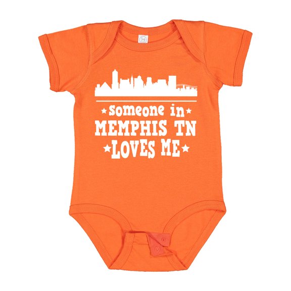 Inktastic Memphis Tennessee Someone Loves Me Skyline Boys or Girls Baby Bodysuit