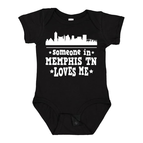 Inktastic Memphis Tennessee Someone Loves Me Skyline Boys or Girls Baby Bodysuit