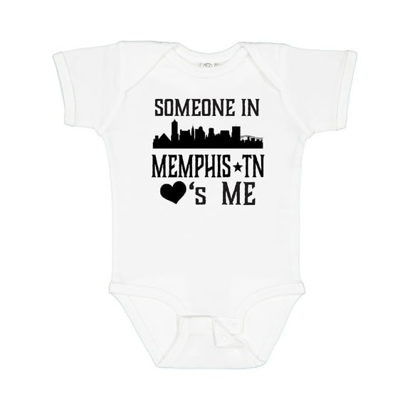 Inktastic Memphis Tennessee Someone Loves Me Skyline Boys or Girls Baby Bodysuit