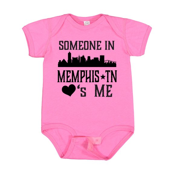 Inktastic Memphis Tennessee Someone Loves Me Skyline Boys or Girls Baby Bodysuit