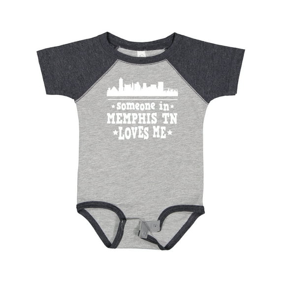 Inktastic Memphis Tennessee Someone Loves Me Skyline Boys or Girls Baby Bodysuit
