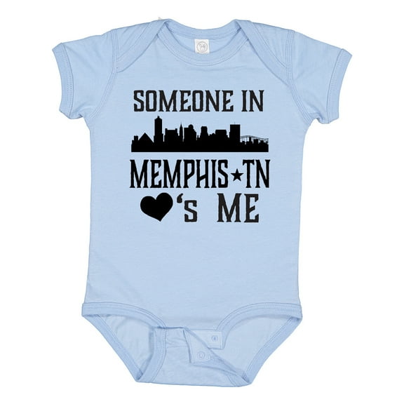 Inktastic Memphis Tennessee Someone Loves Me Skyline Boys or Girls Baby Bodysuit