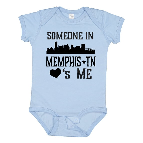Inktastic Memphis Tennessee Someone Loves Me Skyline Boys or Girls Baby Bodysuit