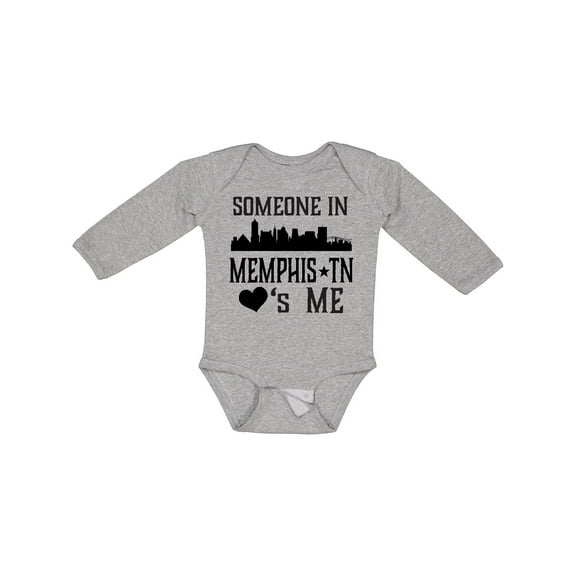 Inktastic Memphis Tennessee Someone Loves Me Skyline Boys or Girls Long Sleeve Baby Bodysuit