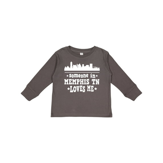 Inktastic Memphis Tennessee Someone Loves Me Skyline Boys or Girls Long Sleeve Toddler T-Shirt