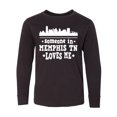 thumbnail image 1 of Inktastic Memphis Tennessee Someone Loves Me Skyline Long Sleeve Youth T-Shirt, 1 of 5