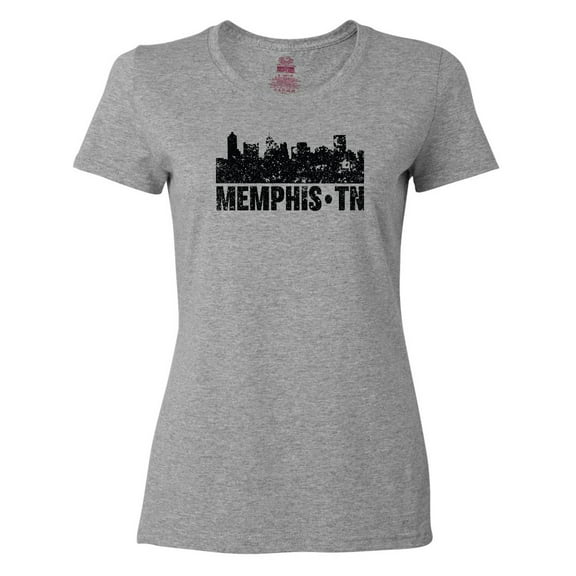 Inktastic Memphis city Skyline with Grunge Women's T-Shirt