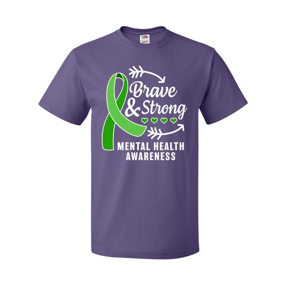 Inktastic Mental Health Awareness Brave and Strong with Arrows T-Shirt