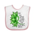 thumbnail image 1 of Inktastic Mental Health Awareness Green Sunflower Ribbon Boys or Girls Baby Bib, 1 of 4
