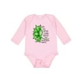 thumbnail image 1 of Inktastic Mental Health Awareness Green Sunflower Ribbon Boys or Girls Long Sleeve Baby Bodysuit, 1 of 5