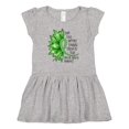 thumbnail image 1 of Inktastic Mental Health Awareness Green Sunflower Ribbon Girls Baby Dress, 1 of 5