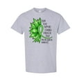 thumbnail image 1 of Inktastic Mental Health Awareness Green Sunflower Ribbon T-Shirt, 1 of 5