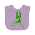 thumbnail image 1 of Inktastic Mental Health Awareness Ribbon with Green Hearts Boys or Girls Baby Bib, 1 of 4