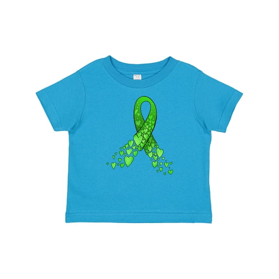 Inktastic Mental Health Awareness Ribbon with Green Hearts Boys or Girls Baby T-Shirt