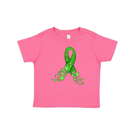 Inktastic Mental Health Awareness Ribbon with Green Hearts Boys or Girls Baby T-Shirt