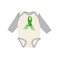 thumbnail image 1 of Inktastic Mental Health Awareness Ribbon with Green Hearts Boys or Girls Long Sleeve Baby Bodysuit, 1 of 5