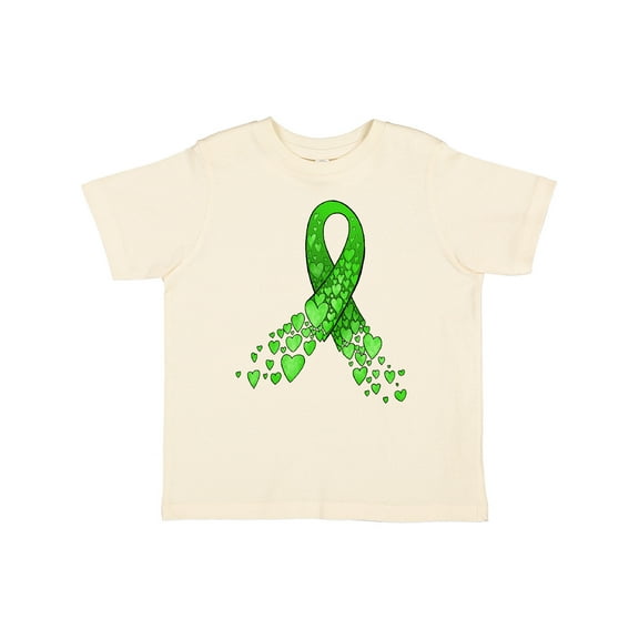 Inktastic Mental Health Awareness Ribbon with Green Hearts Boys or Girls Toddler T-Shirt