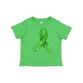 thumbnail image 1 of Inktastic Mental Health Awareness Ribbon with Green Hearts Boys or Girls Toddler T-Shirt, 1 of 5