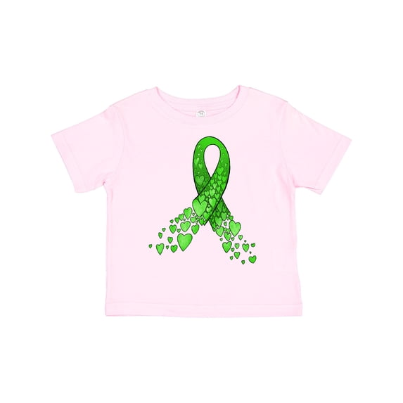 Inktastic Mental Health Awareness Ribbon with Green Hearts Boys or Girls Toddler T-Shirt