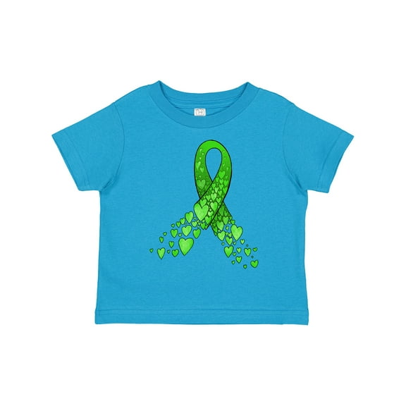 Inktastic Mental Health Awareness Ribbon with Green Hearts Boys or Girls Toddler T-Shirt