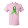 thumbnail image 1 of Inktastic Mental Health Awareness Ribbon with Green Hearts T-Shirt, 1 of 5