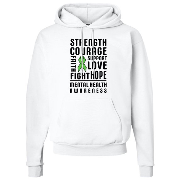 Inktastic Mental Health Awareness Strength Support Love Adult Hoodie Sweatshirt