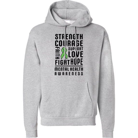 Inktastic Mental Health Awareness Strength Support Love Adult Hoodie Sweatshirt