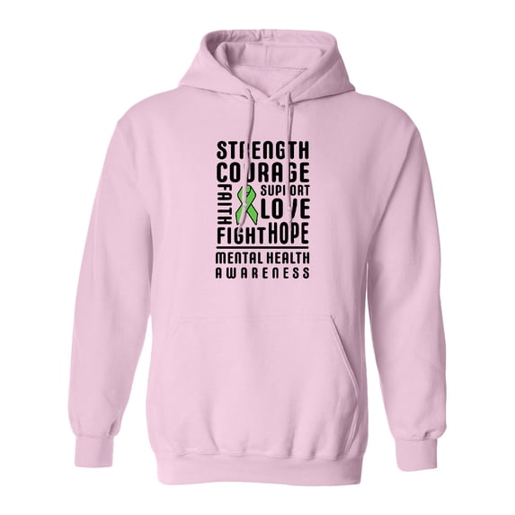 Inktastic Mental Health Awareness Strength Support Love Adult Hoodie Sweatshirt