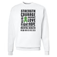 thumbnail image 1 of Inktastic Mental Health Awareness Strength Support Love Adult Sweatshirt, 1 of 4