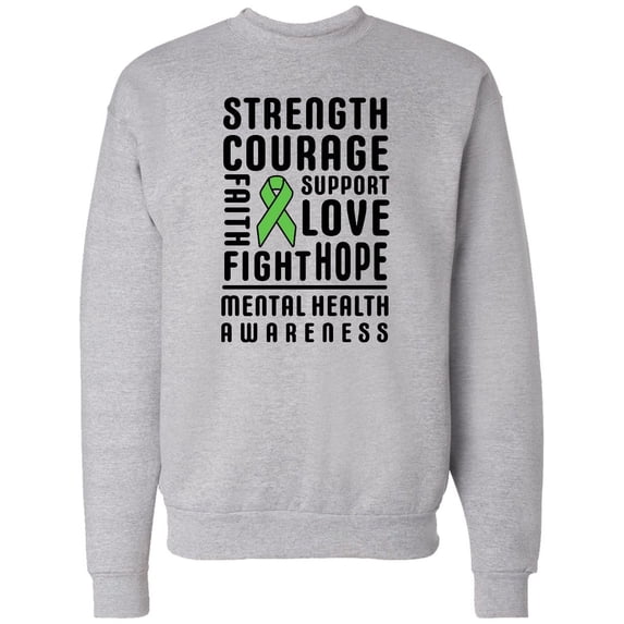 Inktastic Mental Health Awareness Strength Support Love Adult Sweatshirt