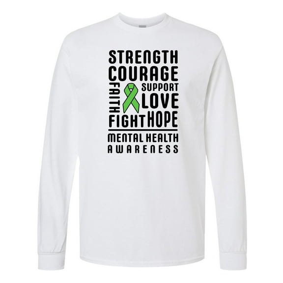 Inktastic Mental Health Awareness Strength Support Love Long Sleeve T-Shirt