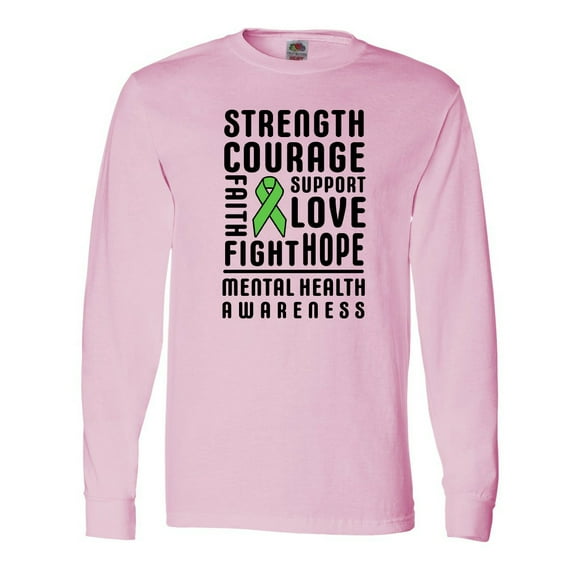 Inktastic Mental Health Awareness Strength Support Love Long Sleeve T-Shirt