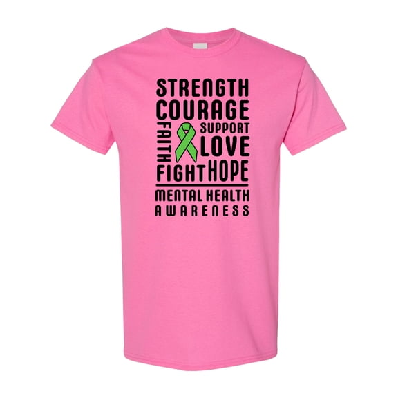 Inktastic Mental Health Awareness Strength Support Love T-Shirt